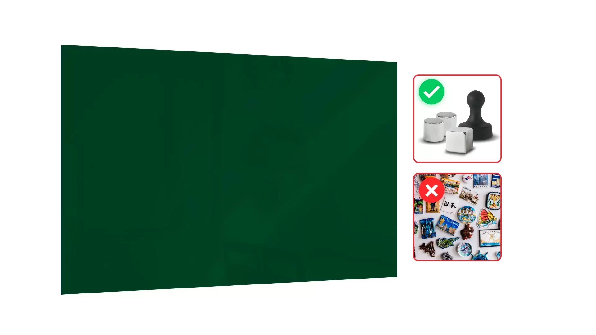 Glas magnettafel Forbidden Forest 90x60cm - rahmenloses Glasboard, gehärtetes Glas zur Verwendung mit Neodym-Magneten – Bild 2