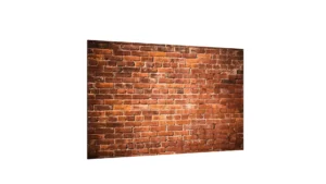 Glas Magnettafel Ziegelwand Ziegelmauer Ziegelstein 60x40cm Glasbild Memoboard aus Glas Glastafel mit Ziegelwand-Motiv Magnetwand zum Beschriften Magnetische Tafel Wanddekoration Wandbild