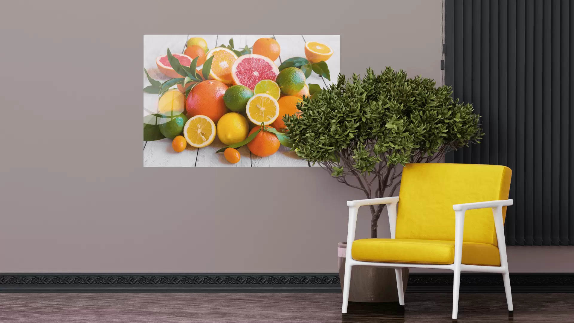 ALLboards Glas Magnettafel CITRUSFRÜCHTE ORANGEN LIMETTE ZITRONEN 60x40cm Glasbild Memoboard aus Glas Glastafel mit Motiv Magnetwand zum Beschriften Magnetische Tafel Wandbild – Bild 3
