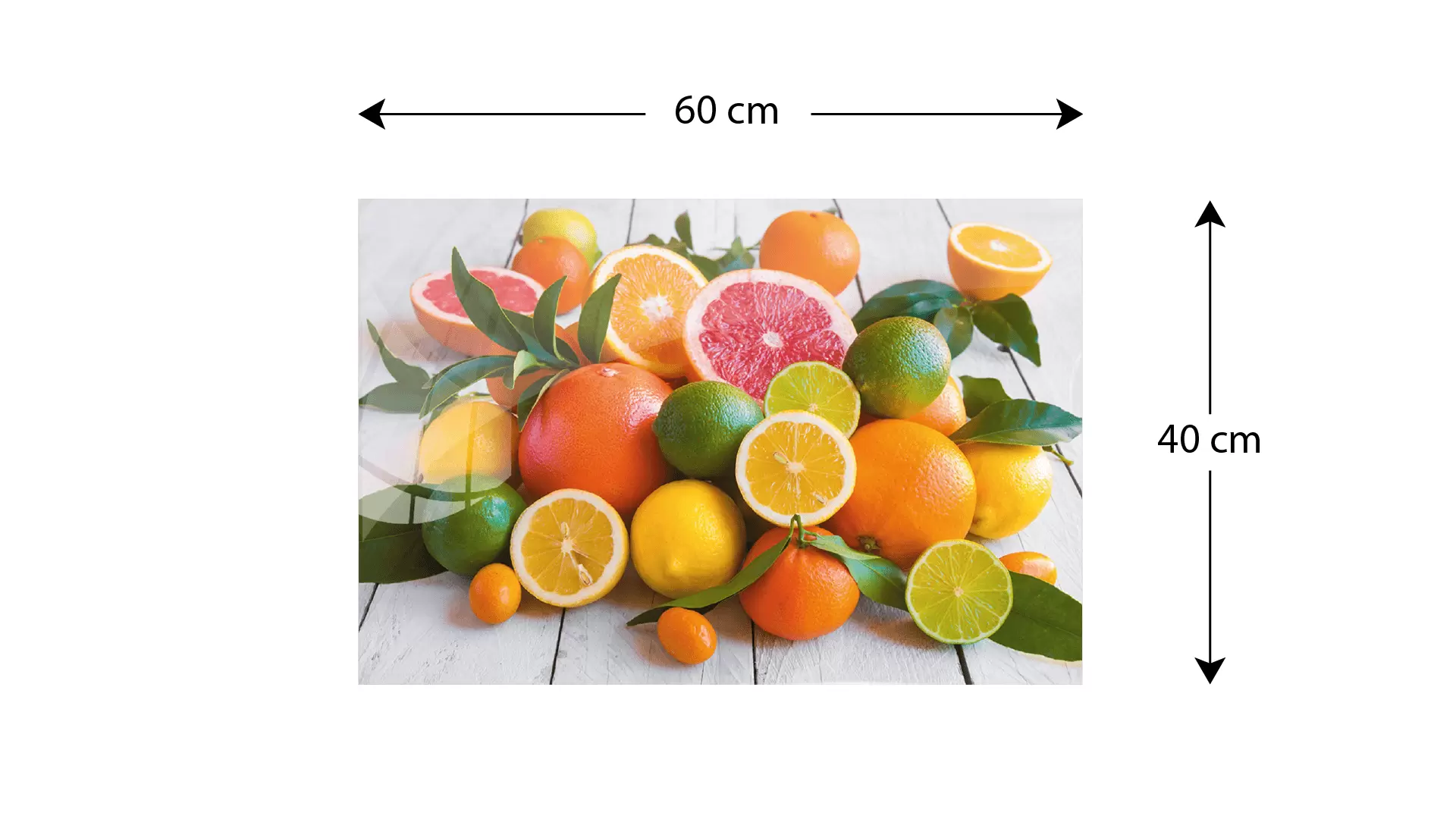 ALLboards Glas Magnettafel CITRUSFRÜCHTE ORANGEN LIMETTE ZITRONEN 60x40cm Glasbild Memoboard aus Glas Glastafel mit Motiv Magnetwand zum Beschriften Magnetische Tafel Wandbild – Bild 5
