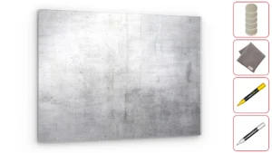 Glasbild ZEMENT, 60x40 cm + GRATIS Zubehörset