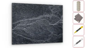 Glasbild DARK STONE, 60x40 cm + GRATIS Zubehörset