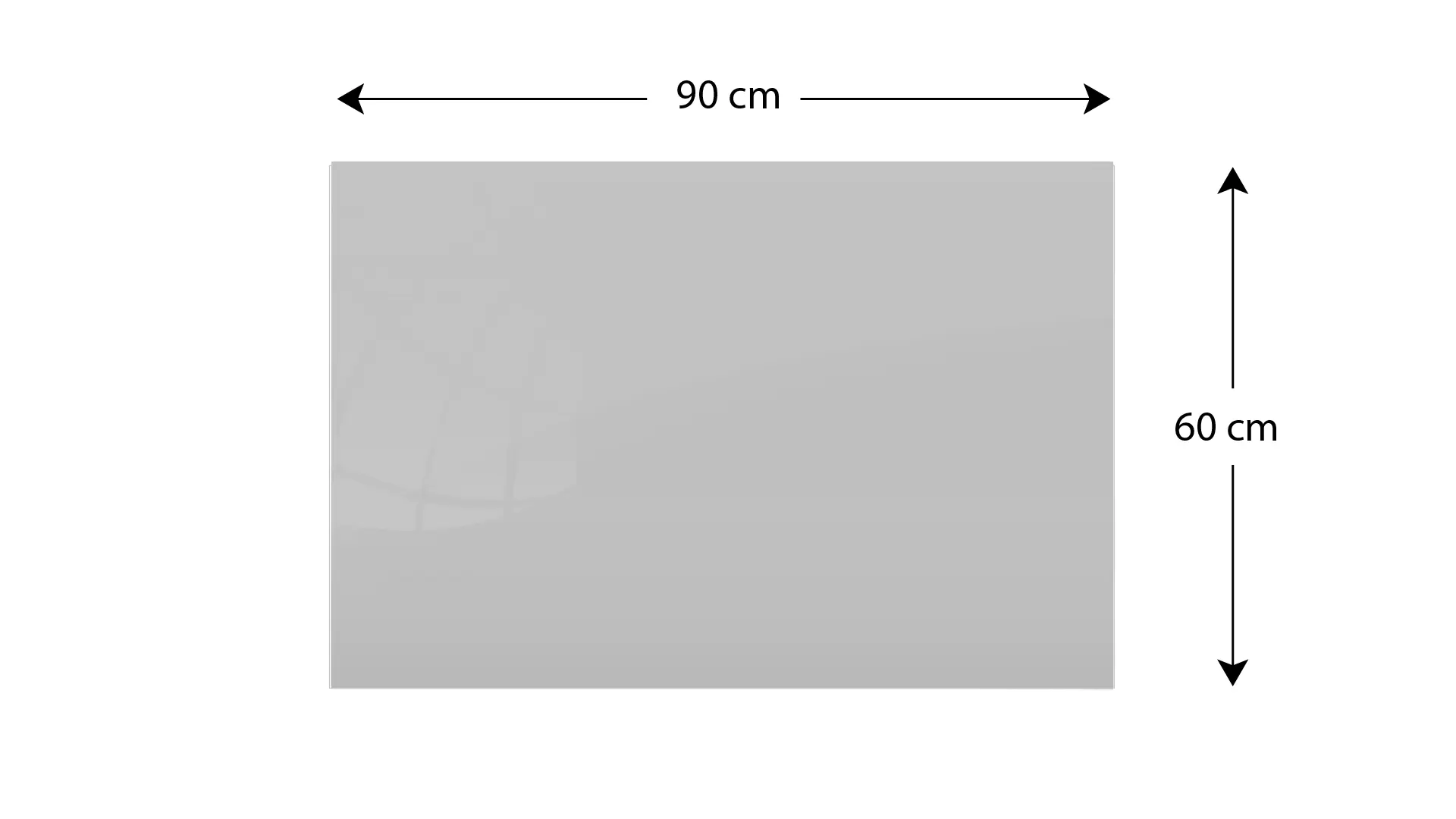 Glasboard, grau 90x60cm - rahmenloses Glasboard, gehärtetes Glas zur Verwendung mit Neodym-Magneten – Bild 5