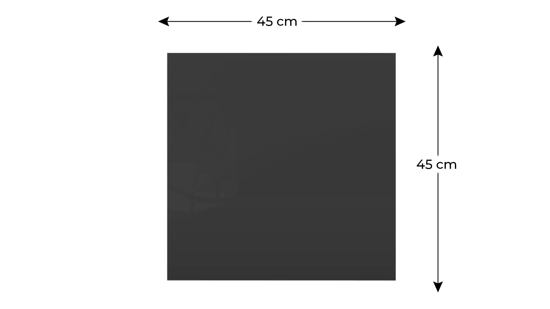 Glasboard, dunkelgrau 45x45cm - rahmenloses Glasboard, gehärtetes Glas zur Verwendung mit Neodym-Magneten – Bild 5
