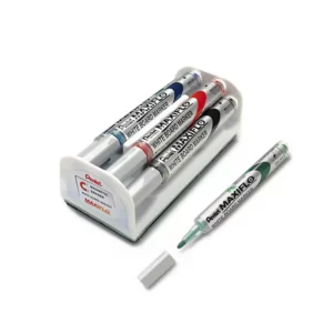 Pentel Maxiflo Set 4 bunte Marker mit Schwamm