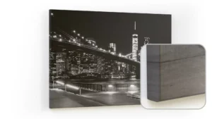 Magnettafel CANVASboards 90x60 cm - Brooklyn Bridge bei Nacht