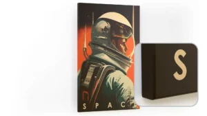 Magnettafel CANVASboards 90x60 cm - Nachdenklicher Kosmonaut