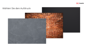 Metallische Magnettafel METALboards - Produkt nach Ihren Bedürfnissen konfigurieren
